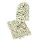 Conjunto de invierno para mujer, gorro sin pompón, bufanda, guantes