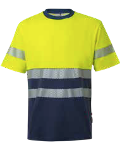 Camiseta algodón bicolor cinta segmentada 305509