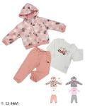 Conjunto Infantil Invierno con Chaqueta, Camiseta y Pantalón