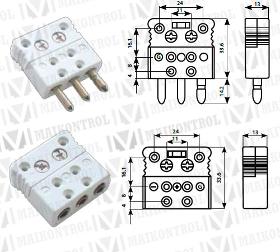 Conector para RTD estándar (pines redondos) - CNR STD