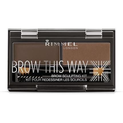 Rimmel brow this way kit para esculpir cejas 3,3 g 003 marrón oscuro