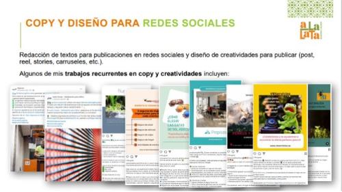 Copy y creatividades para redes sociales