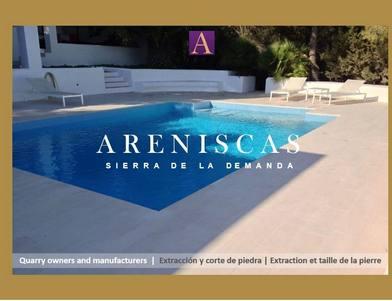 Piedra Arenisca Dorada Beige Veteada para piscina